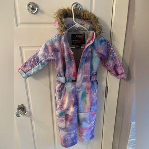 Girls 2T-3T one piece snowsuit.